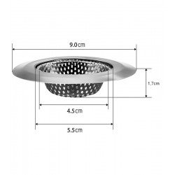 Ralo 9cm Aço Inox Para Pia Luxo Valvula